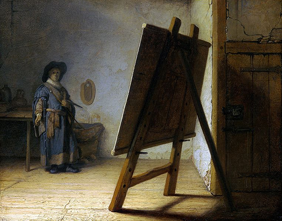 The Artist in his Studio by Rembrandt